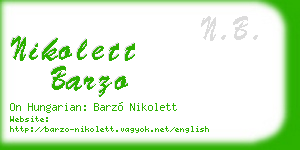nikolett barzo business card