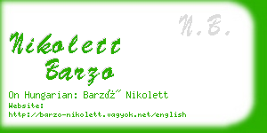 nikolett barzo business card